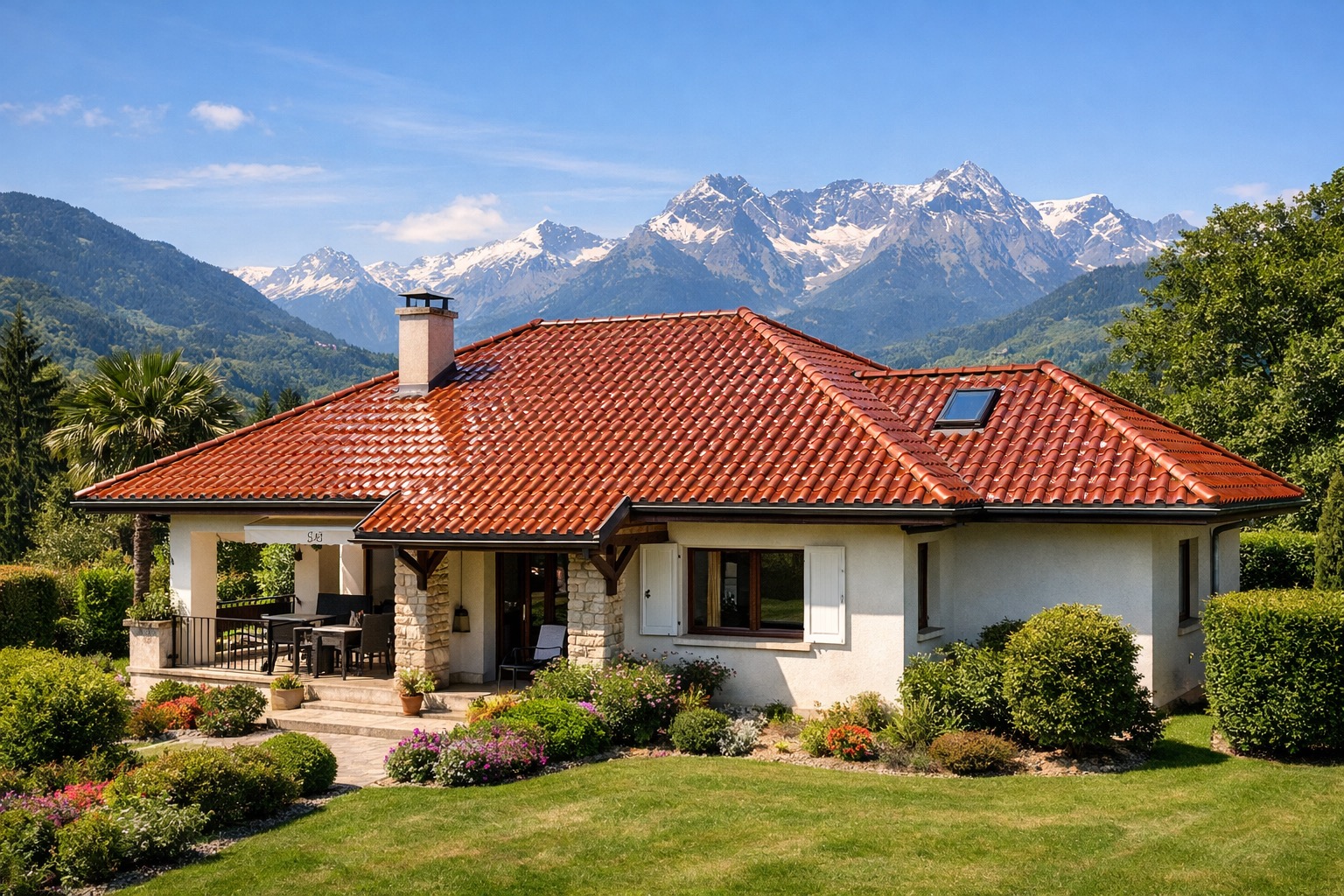 Toiture résine maison individuelle